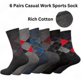 Men's Socks Designer Socks 6 Pairs Cotton Rich Casual Socks Work Socks Size UK 6-11 365shopping.co.uk